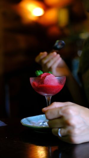 raspberry sherbet at Le Gré in Kuroishi