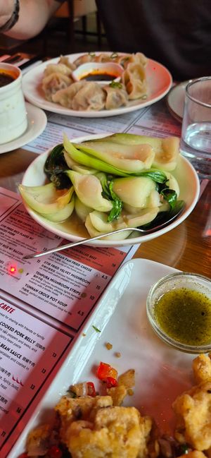 Pak choi stir fry at The Dumpling Tree in Cambridge