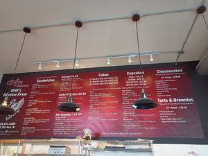 All the menu with marked vegan options at The Griffin Takeaway in Saskatoon