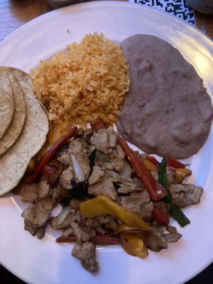 Soy chick’n and veggie fajita.  at Quesadilla Pilsen in Chicago