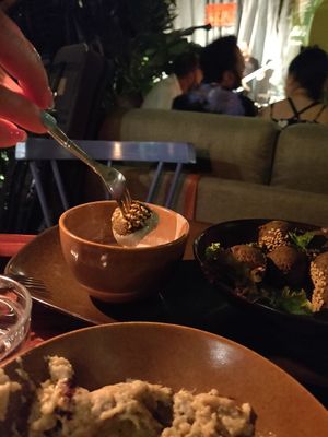 Best falafel I have ever tasted at Malaak al Horno in San Cristobal De Las Casas