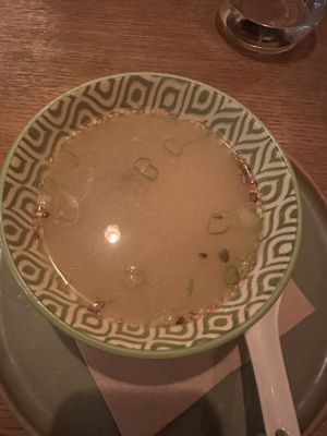 Miso soupp  at NORI WAY in Milan