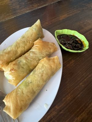 Spring rolls   at Felice's Vegetarian Restaurant in Kuta