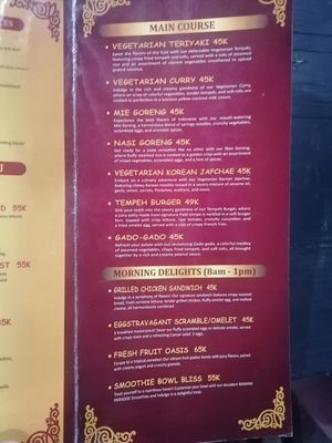  at Felice's Vegetarian Restaurant in Kuta