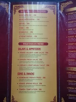  at Felice's Vegetarian Restaurant in Kuta