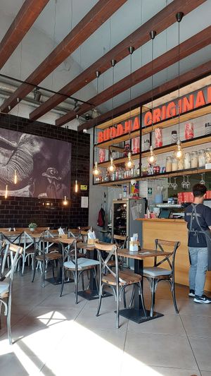 Inside at Buddha Original in Budapest