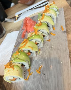 Vegan sushi roll  at Buddha Original in Budapest