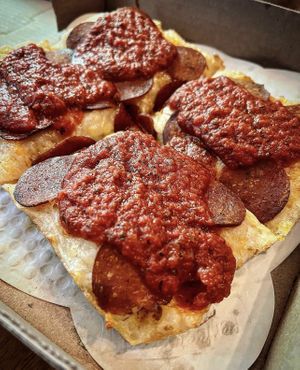 The pepperoni 🤌🏼🤤  at Woodward Pizza in Edmond
