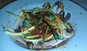 Raw Pasta with sauce at Veggies Be Come U in Escondido