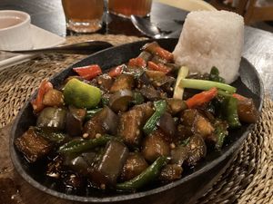 Eggplant adobo  at Hungry Monkeys in Cebu