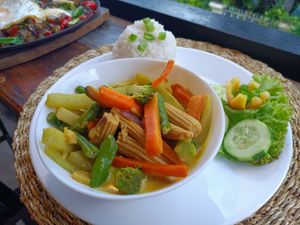 Vegetables curry at Hungry Monkeys in Cebu