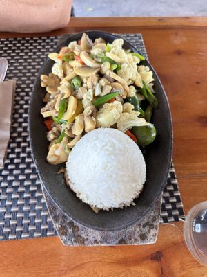 Mushroom sisig   at Hungry Monkeys in Cebu