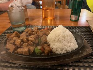 Tofu sisig  at Hungry Monkeys in Cebu