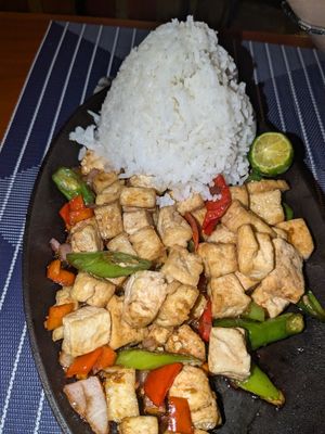 Tofu sisig at Hungry Monkeys in Cebu