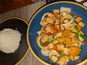 Tofu dish at Hungry Monkeys in Cebu