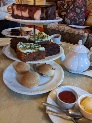 Vegan desserts and scones at Roman Camp Hotel in Callander