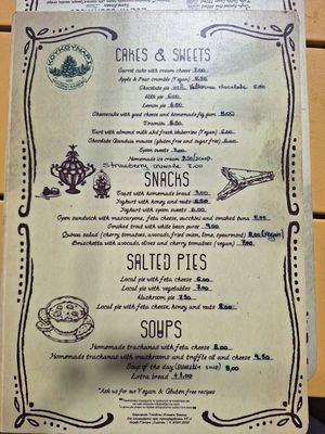 Menu at Koukounari in Papingo