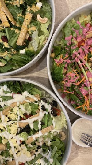 Three vegan salads  at Salad Factory - Future Park Rangsit in Pathum Thani