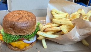 Classic burger combo with mayonnaise   at Eden Jaxx - Dybbølsgade in Copenhagen
