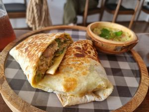 Vegan burrito at Tyche in Antalya