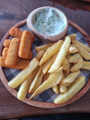 Vegan fish'n'chips at Tyche in Antalya