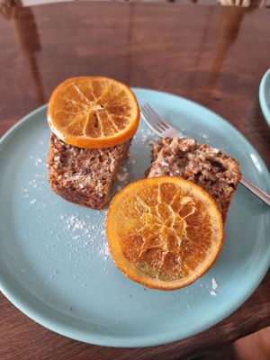 Carrot cake at Tyche in Antalya