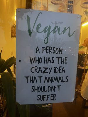 Cute board at the entree  at Tyche in Antalya