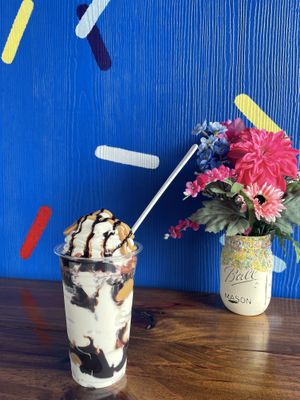 Vegan chocolate peanut butter ice cream parfait  at Dreamette Ice Cream - Springfield in Jacksonville