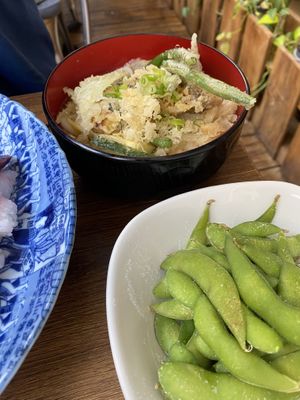 vegetable tempura udon  at Hamayuu Japanese Restaurant in Chester