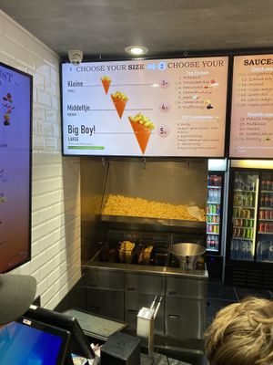 Menu  at Vlaamse Frites Snackland in Amsterdam