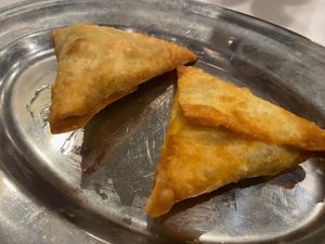 Vegan Sambosa at Mazbi Restaurant in Montreal