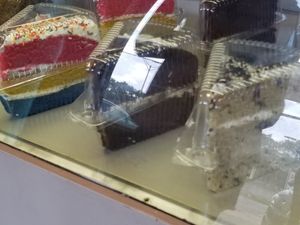 Chunky cake slices at My Vegan Sweet Tooth in Virginia Beach
