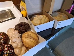 The pot pie is amazing! The doughnuts were all good as well, especially the lemon blueberry. at My Vegan Sweet Tooth in Virginia Beach