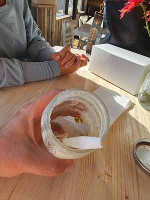 Cupcake in a jar... or what's left of it. at My Vegan Sweet Tooth in Virginia Beach