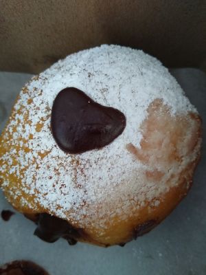 Chocolate cream filled donut at My Vegan Sweet Tooth in Virginia Beach