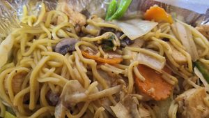 Vegan Noodles with tofu and veggies  at O-Cha Noodle Cafe in Beaufort
