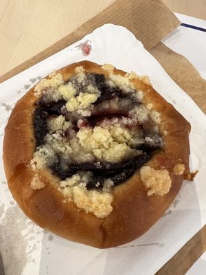 Poppyseed, plum, and streusel kolache  at Kolacherie Celetna in Prague