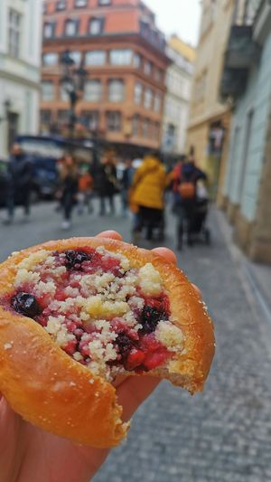 Delicious vegan pastry and coffee! at Kolacherie Celetna in Prague