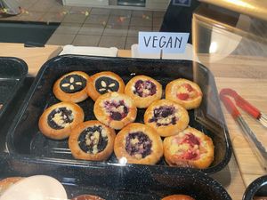 Vegan options  at Kolacherie Celetna in Prague