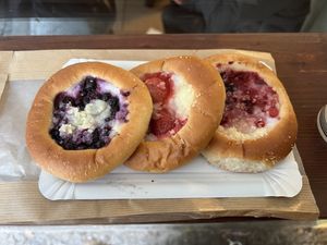 Blueberry strawberry raspberryy  at Kolacherie Celetna in Prague