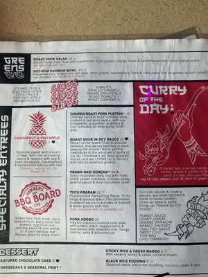 See the green vegan options!  at Soi 705 in Richland