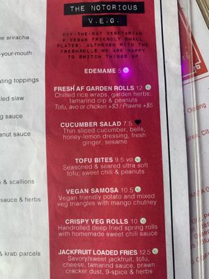 Vegan starters   at Soi 705 in Richland