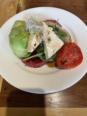Avo and tofu breakfastt  at Two Birds Eatery in Hamilton