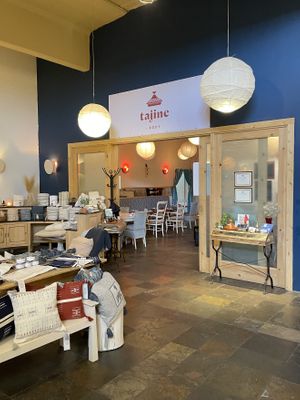 In back corner of retail/spa space  at Tajine in Santa Fe