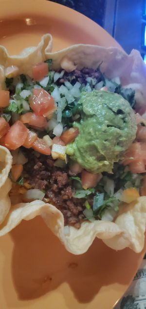Taco Salad with Beyond Meat at Romero's Mexican Restaurant in Pahrump