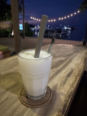 Coconut shake  at Cafe K.O.B - By The Sea in Koh Samui