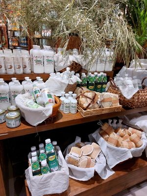 Natural loofah sponges and local virgin coconut oil at Kultura Filipino in Mandaluyong
