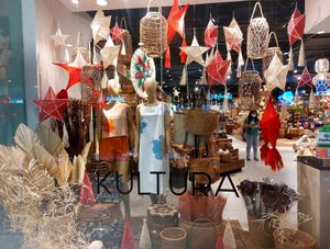 Kultura Filipino Christmas window display (Christmas season starts in September here in the Philippines lol) at Kultura Filipino in Mandaluyong