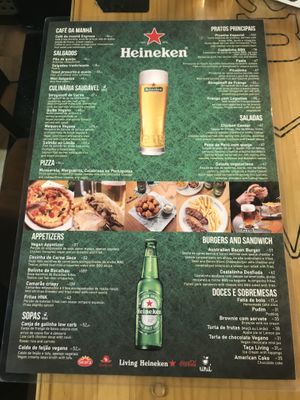 Menu  at GRU - Living Heineken - T1 in Guarulhos