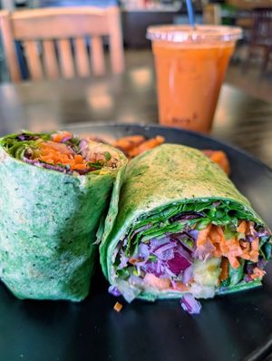 Vegan wrap 😉  at Yucca Tree Eatery in Yucca Valley